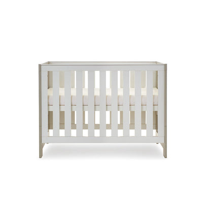 Bambinista-OBABY-Home-OBABY Nika Mini Cot Bed - Grey Wash & White