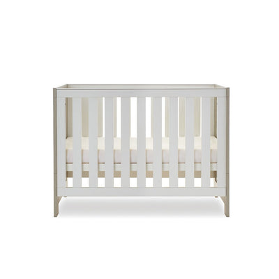 Bambinista-OBABY-Home-OBABY Nika Mini Cot Bed - Grey Wash & White