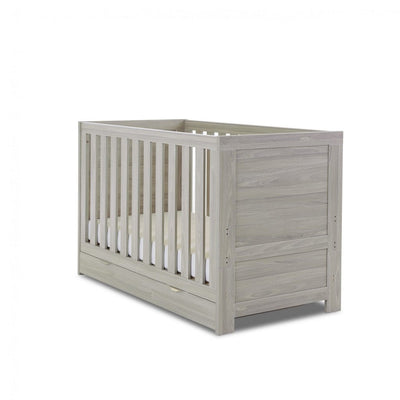 Bambinista-OBABY-Home-OBABY Nika Mini Cot Bed & Underdrawer - Grey Wash