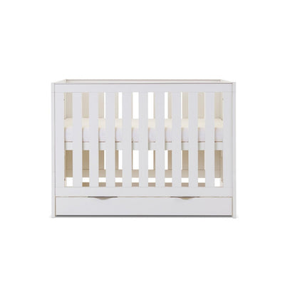 Bambinista-OBABY-Home-OBABY Nika Mini Cot Bed & Underdrawer - White Wash