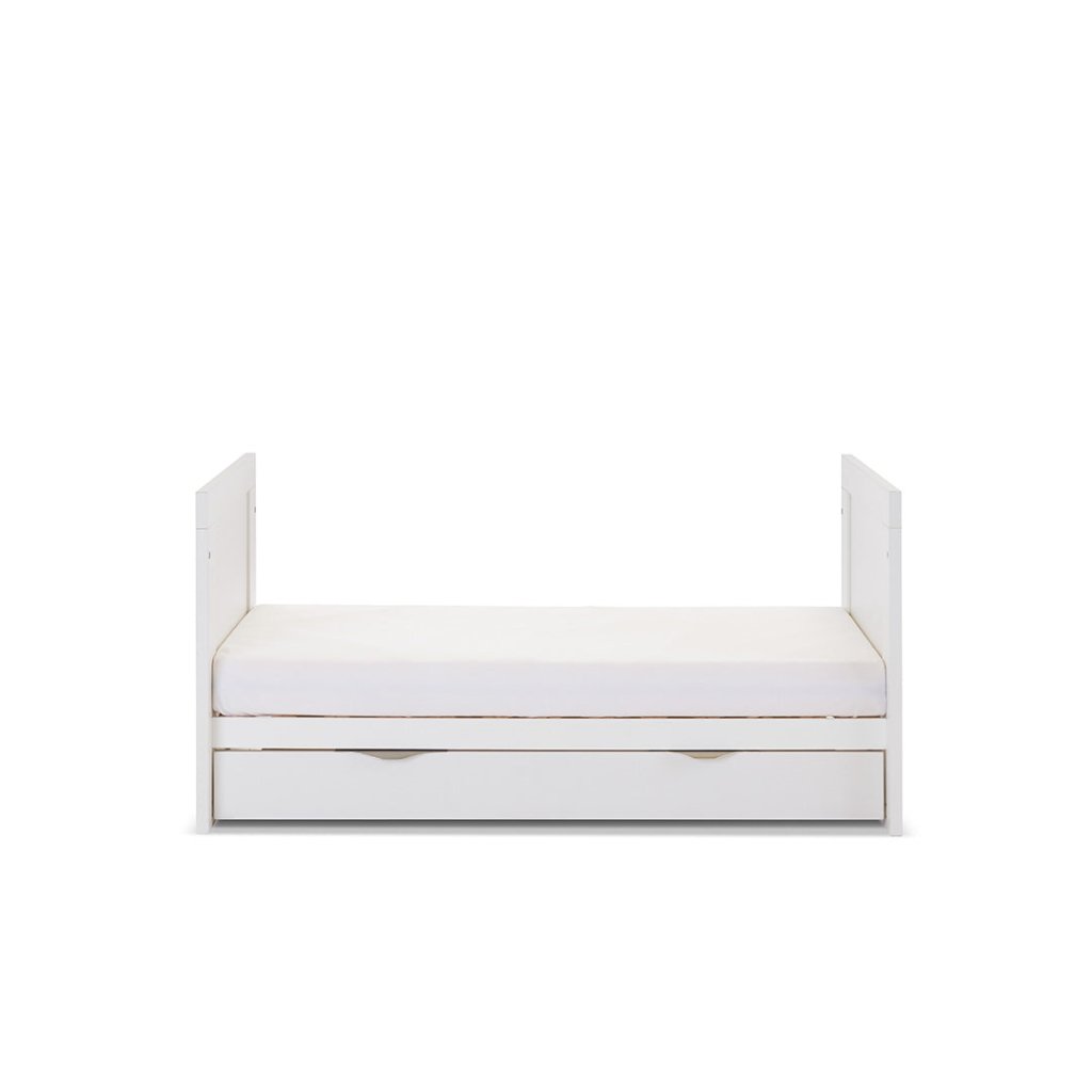 Bambinista-OBABY-Home-OBABY Nika Mini Cot Bed & Underdrawer - White Wash