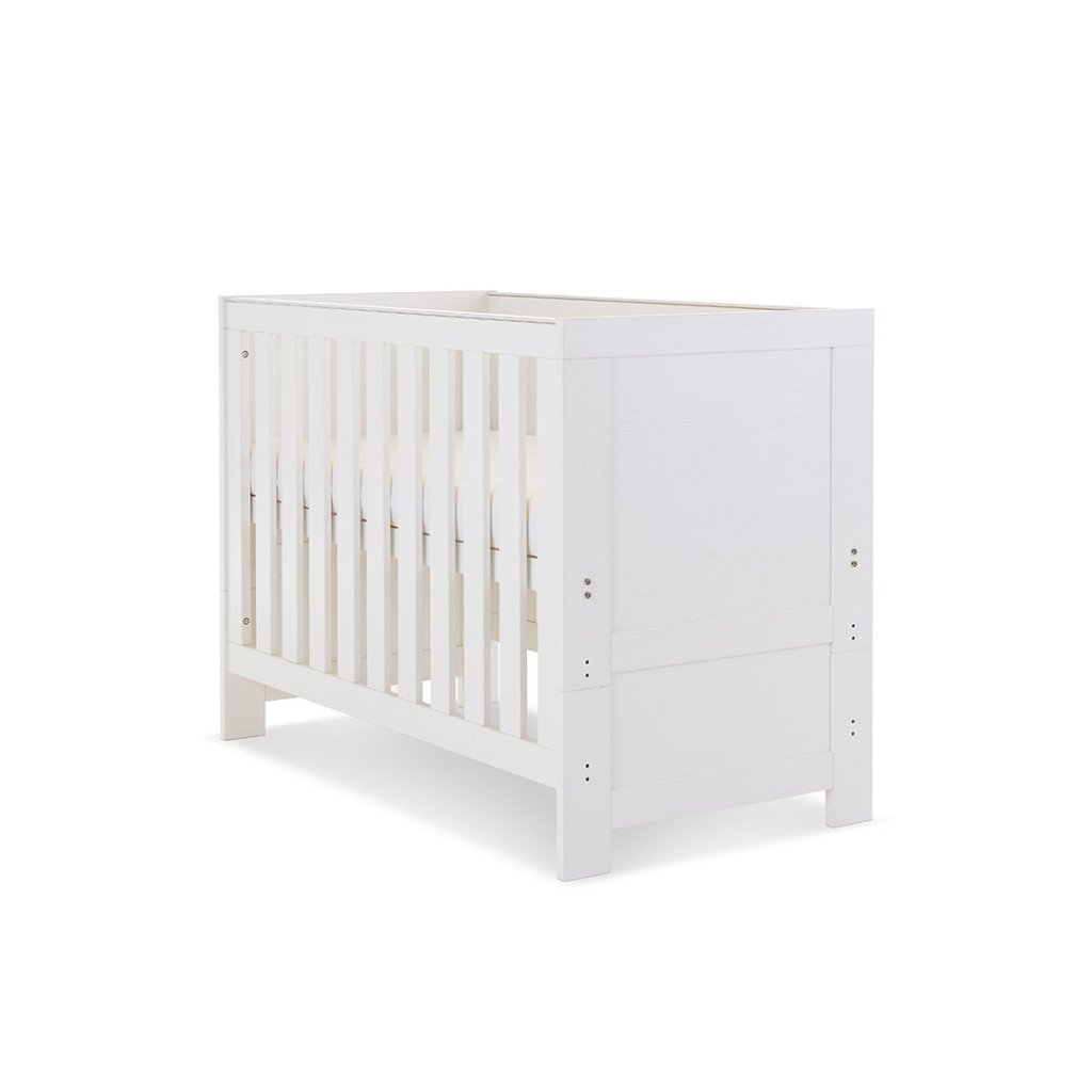 Bambinista-OBABY-Home-OBABY Nika Mini Cot Bed - White Wash