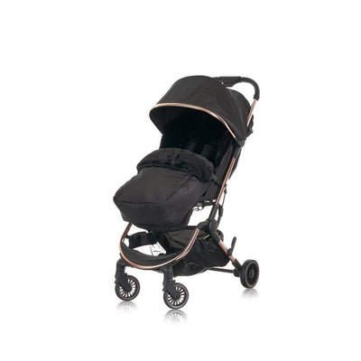 Bambinista-OBABY-Travel-OBABY Roo Compact Travel Stroller - Black & Rose Gold