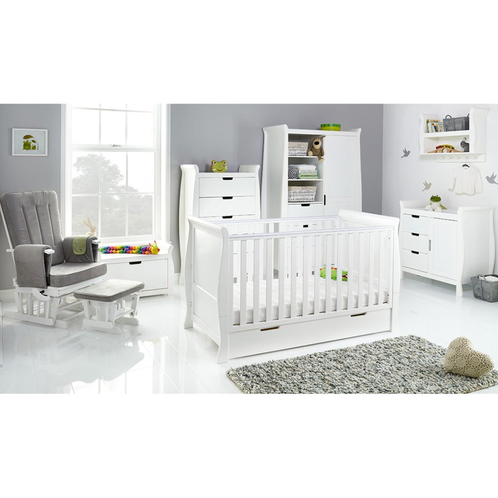 Bambinista-OBABY-Home-OBABY Stamford Classic 7 Piece Room Set - White