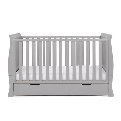 Bambinista-OBABY-Home-OBABY Stamford Classic Sleigh 2 Piece Room Set - Warm Grey