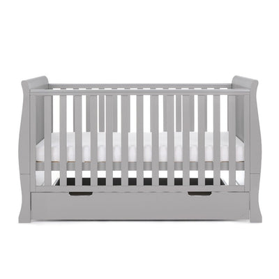 Bambinista-OBABY-Home-OBABY Stamford Classic Sleigh 2 Piece Room Set - Warm Grey