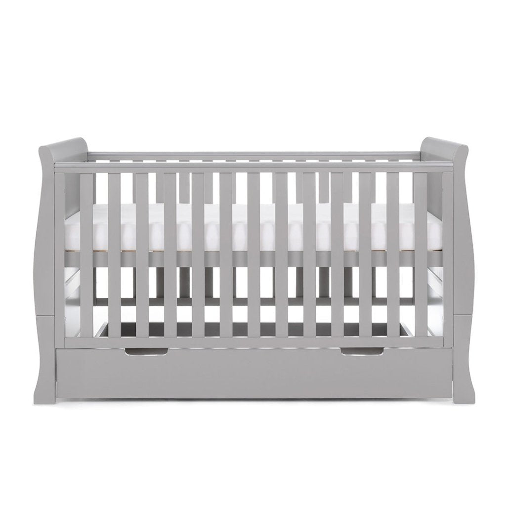 Bambinista-OBABY-Home-OBABY Stamford Classic Sleigh 3 Piece Room Set - Warm Grey