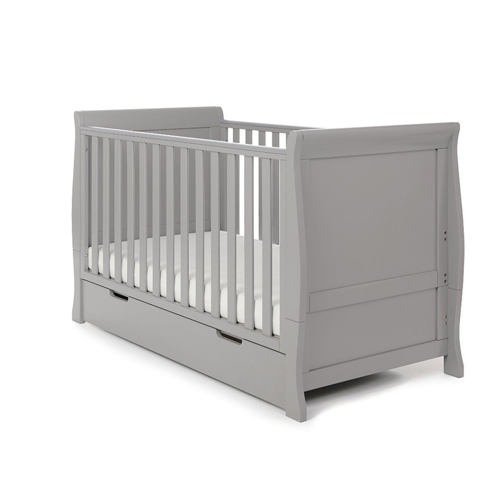 Bambinista-OBABY-Home-OBABY Stamford Classic Sleigh 3 Piece Room Set - Warm Grey