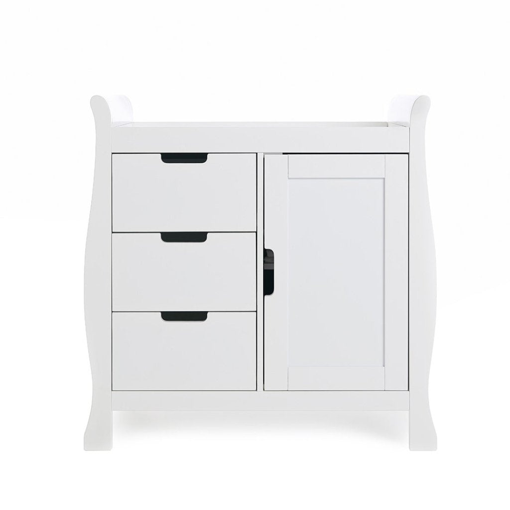 Bambinista-OBABY-Home-OBABY Stamford Classic Sleigh 3 Piece Room Set - White