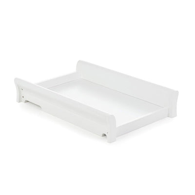 Bambinista-OBABY-Home-OBABY Stamford Classic Sleigh Cot Bed & Cot Top Changer - White
