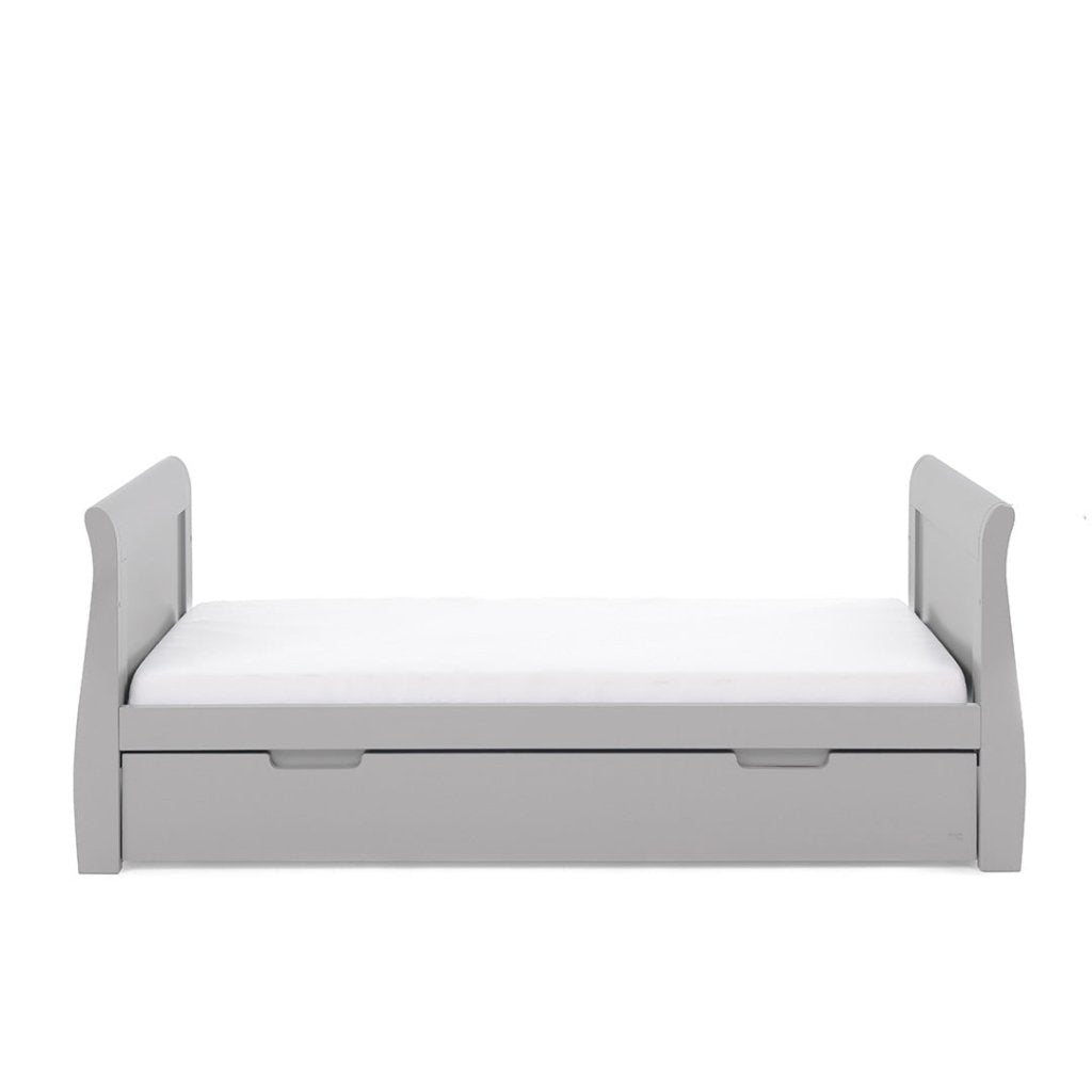 Bambinista-OBABY-Home-OBABY Stamford Classic Sleigh Cot Bed - Warm Grey