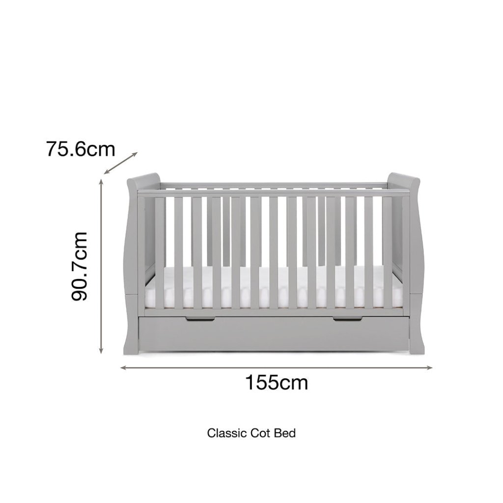 Obaby bella sleigh cot hot sale bed