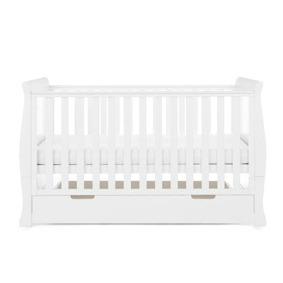 Bambinista-OBABY-Home-OBABY Stamford Classic Sleigh Cot Bed - White