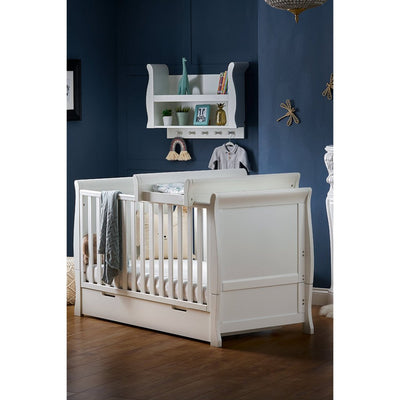 Bambinista-OBABY-Home-OBABY Stamford Classic Sleigh Cot Bed - White
