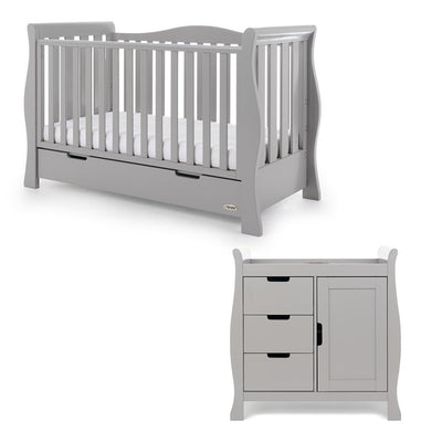 Bambinista-OBABY-Home-OBABY Stamford Luxe 2 Piece Room Set - Warm Grey