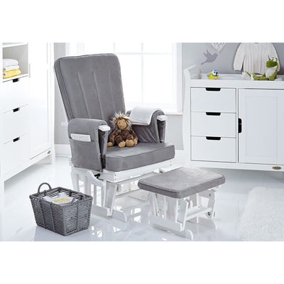 Bambinista-OBABY-Home-OBABY Stamford Luxe 3 Piece Room Set & Deluxe Glider Chair - White
