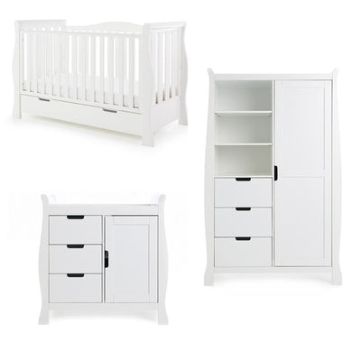 Bambinista-OBABY-Home-OBABY Stamford Luxe 3 Piece Room Set - White