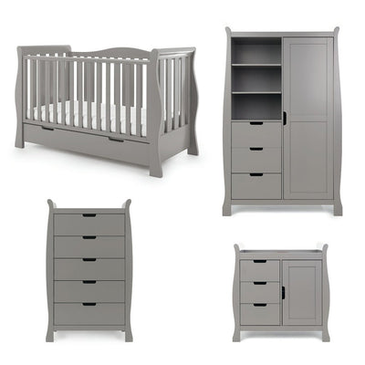 Bambinista-OBABY-Home-OBABY Stamford Luxe 4 Piece Room Set - Taupe Grey