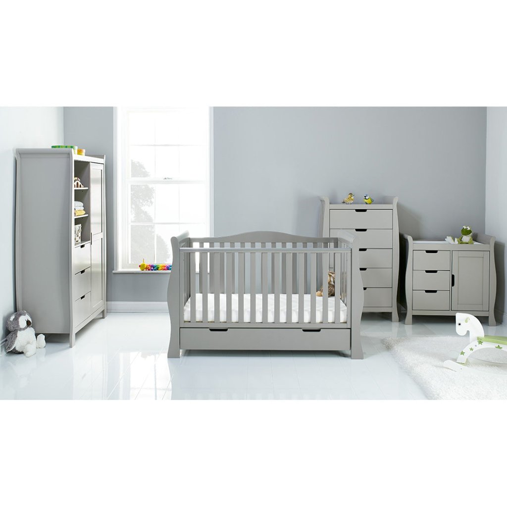 Bambinista-OBABY-Home-OBABY Stamford Luxe 4 Piece Room Set - Warm Grey