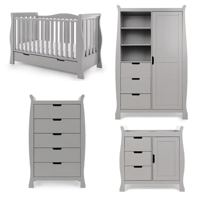 Bambinista-OBABY-Home-OBABY Stamford Luxe 4 Piece Room Set - Warm Grey