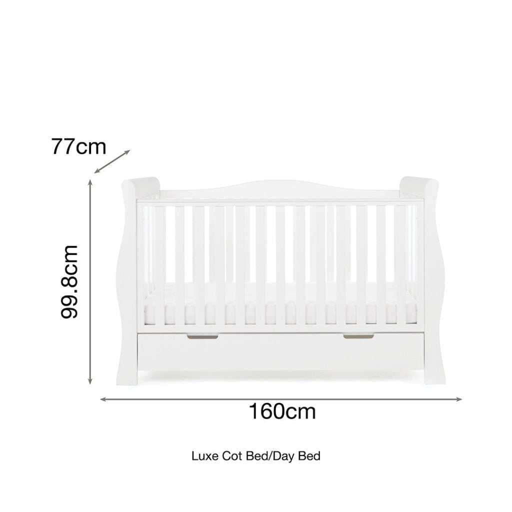 Bambinista-OBABY-Home-OBABY Stamford Luxe 4 Piece Room Set - White