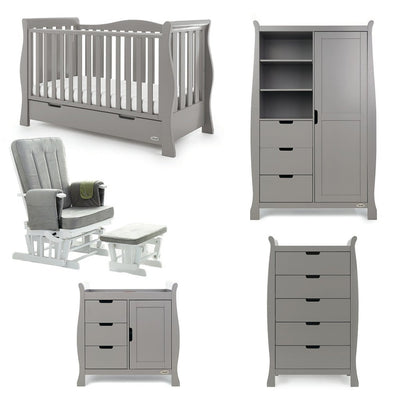 Bambinista-OBABY-Home-OBABY Stamford Luxe 5 Piece Room Set - Taupe Grey