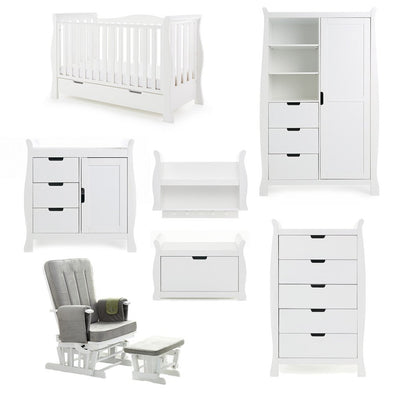 Bambinista-OBABY-Home-OBABY Stamford Luxe 7 Piece Room Set - White