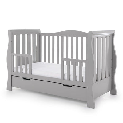 Bambinista-OBABY-Home-OBABY Stamford Luxe Sleigh Cot Bed - Warm Grey