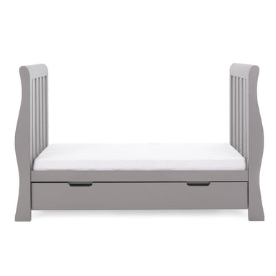 Bambinista-OBABY-Home-OBABY Stamford Luxe Sleigh Cot Bed - Warm Grey