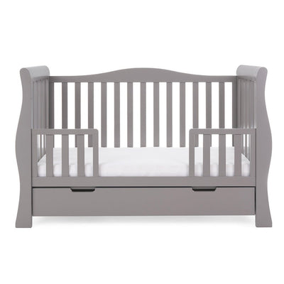 Bambinista-OBABY-Home-OBABY Stamford Luxe Sleigh Cot Bed - Warm Grey