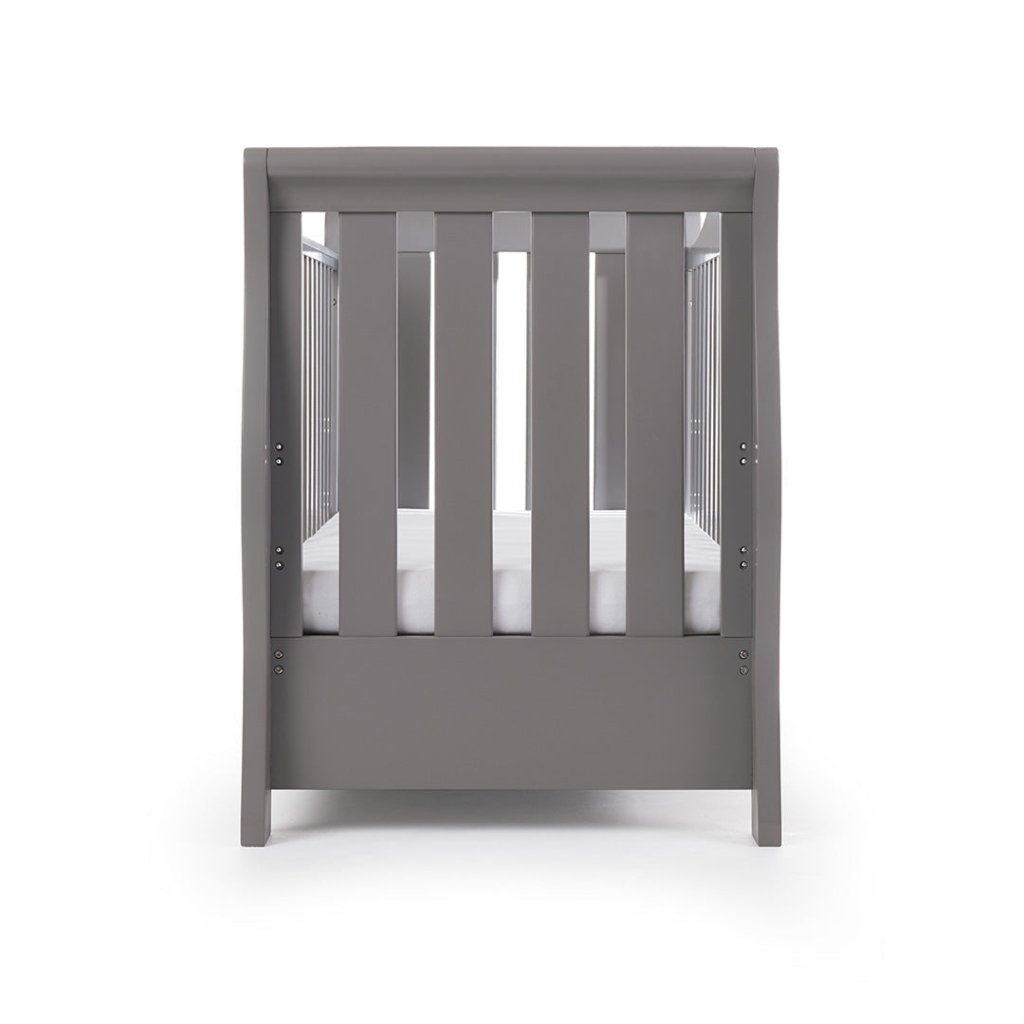 Bambinista-OBABY-Home-OBABY Stamford Luxe Sleigh Cot Bed - Warm Grey