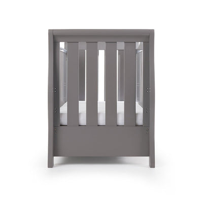 Bambinista-OBABY-Home-OBABY Stamford Luxe Sleigh Cot Bed - Warm Grey