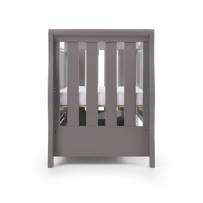 Bambinista-OBABY-Home-OBABY Stamford Luxe Sleigh Cot Bed - Warm Grey