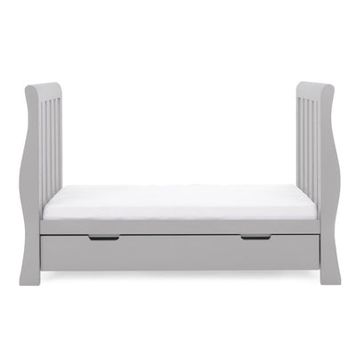 Bambinista-OBABY-Home-OBABY Stamford Luxe Sleigh Cot Bed - Warm Grey