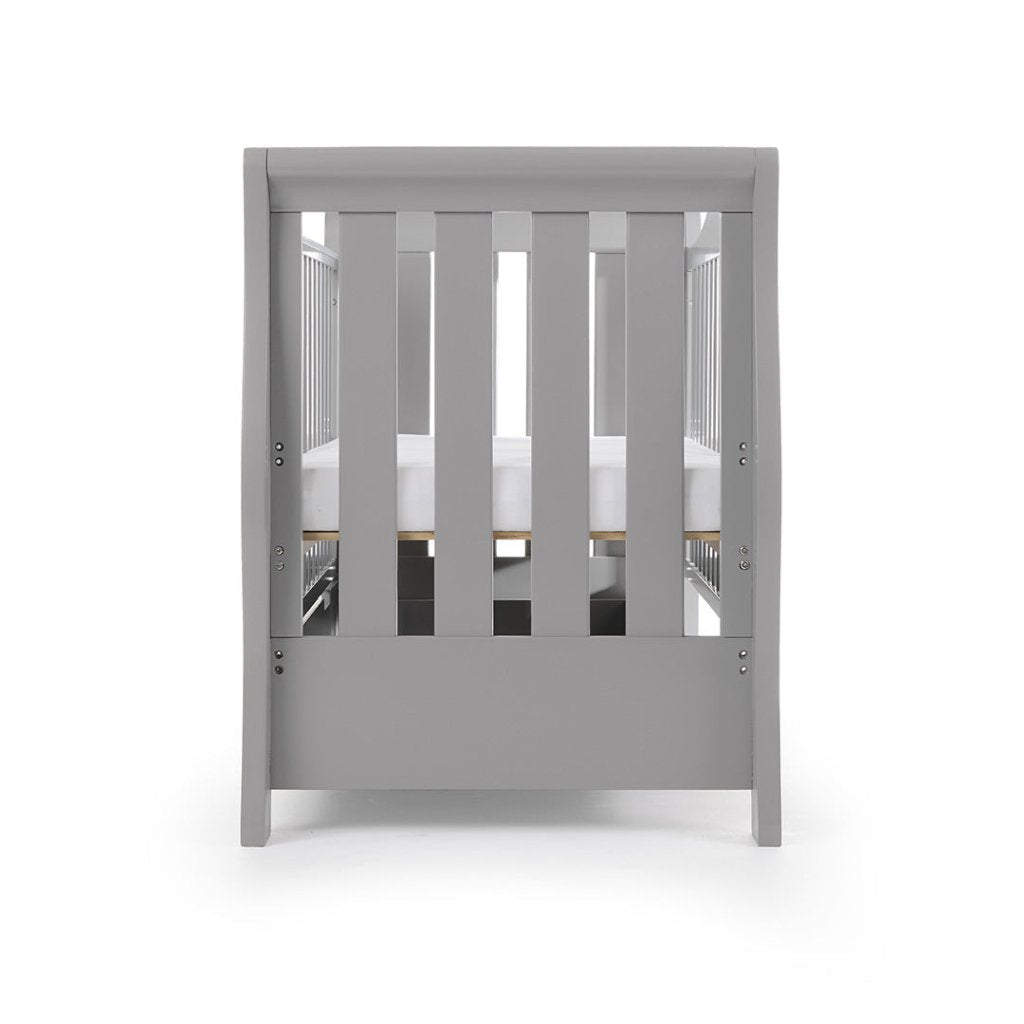 Bambinista-OBABY-Home-OBABY Stamford Luxe Sleigh Cot Bed - Warm Grey