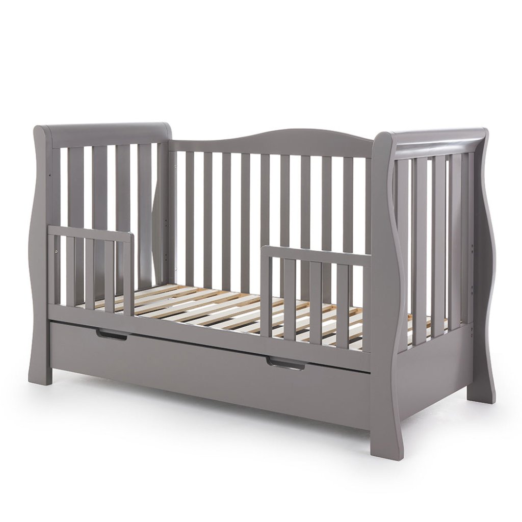 Bambinista-OBABY-Home-OBABY Stamford Luxe Sleigh Cot Bed - White