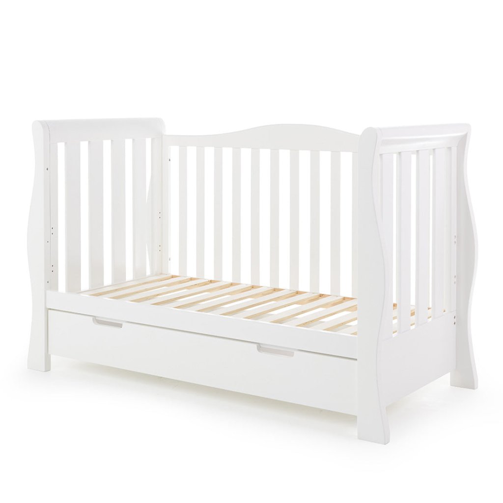 OBABY Stamford Luxe Cot Bed White Bambinista