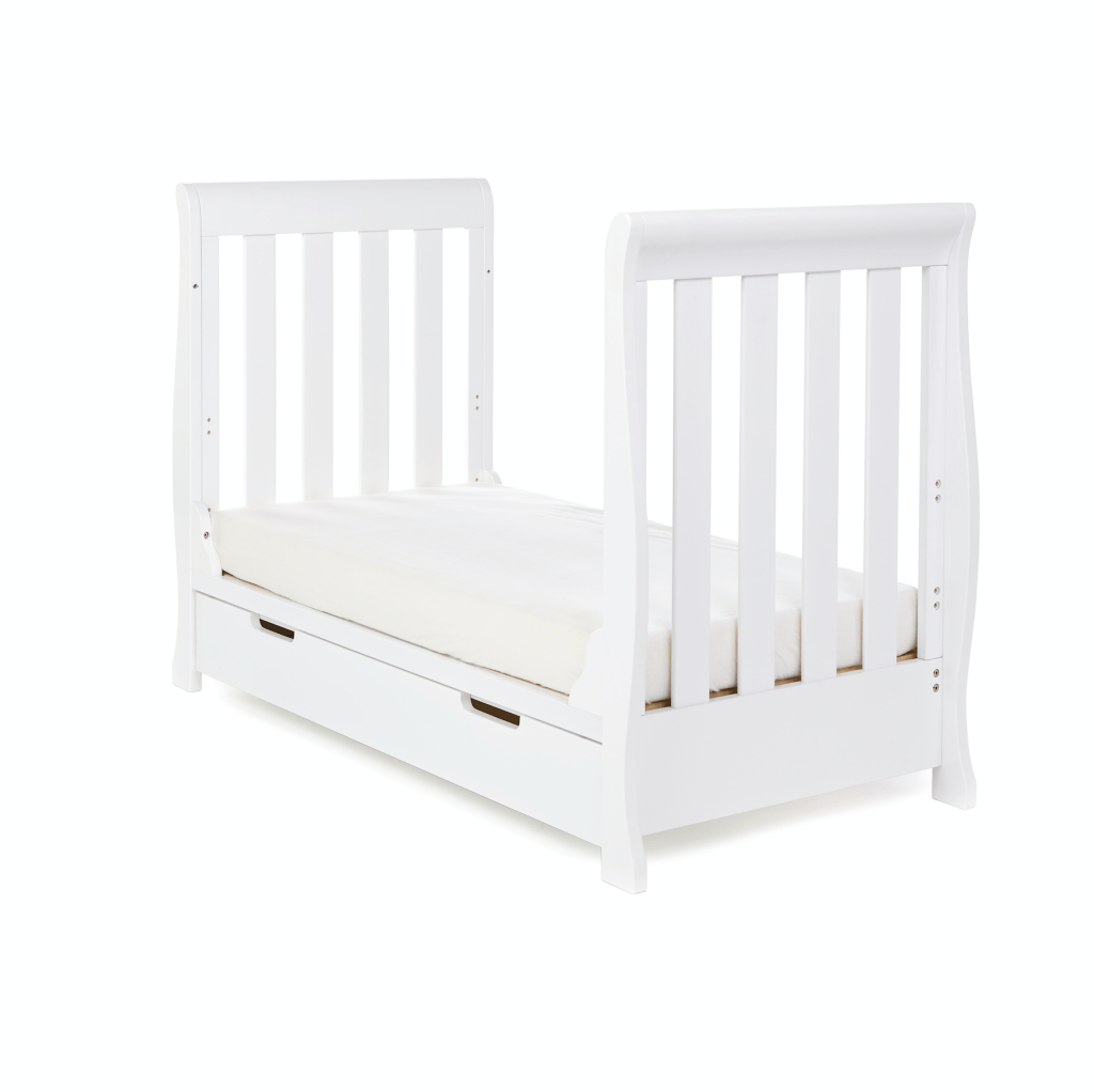 Bambinista-OBABY-Home-OBABY Stamford Mini Cot Bed & Moisture Management Mattress - White