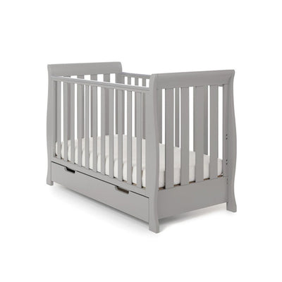 Bambinista-OBABY-Home-OBABY Stamford Mini Sleigh 2 Piece Room Set - Warm Grey