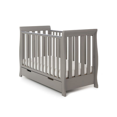 Bambinista-OBABY-Home-OBABY Stamford Mini Sleigh 3 Piece Room Set - Warm Grey