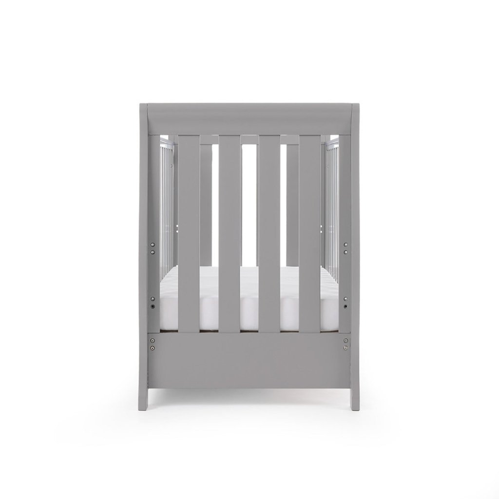 Bambinista-OBABY-Home-OBABY Stamford Mini Sleigh Cot Bed - Taupe Grey