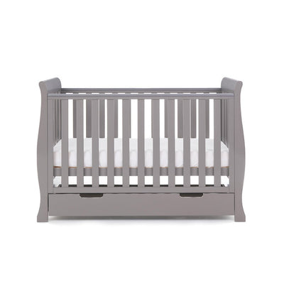 Bambinista-OBABY-Home-OBABY Stamford Mini Sleigh Cot Bed - Taupe Grey