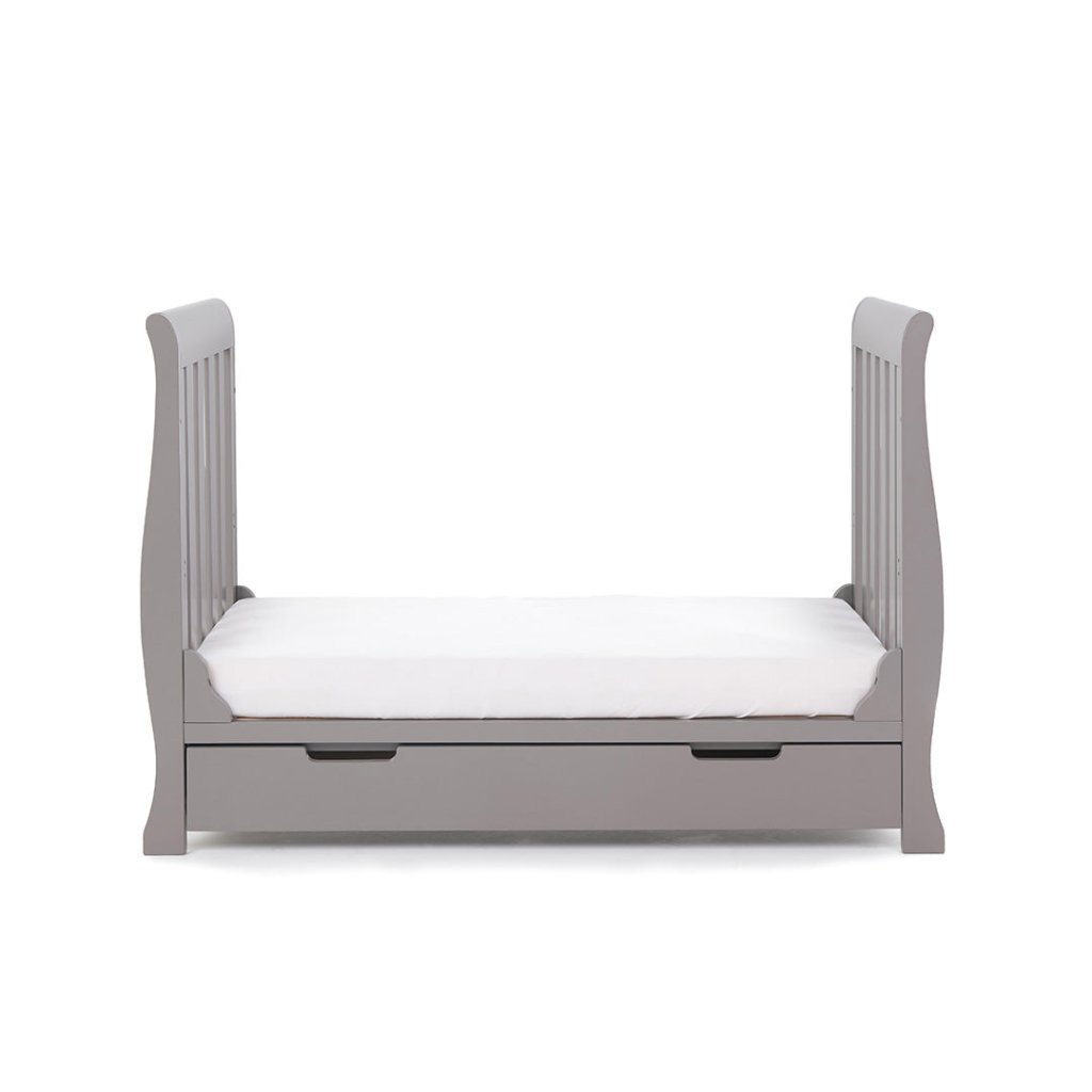 Bambinista-OBABY-Home-OBABY Stamford Mini Sleigh Cot Bed - Taupe Grey