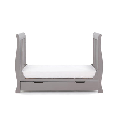 Bambinista-OBABY-Home-OBABY Stamford Mini Sleigh Cot Bed - Taupe Grey