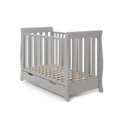 Bambinista-OBABY-Home-OBABY Stamford Mini Sleigh Cot Bed - Taupe Grey