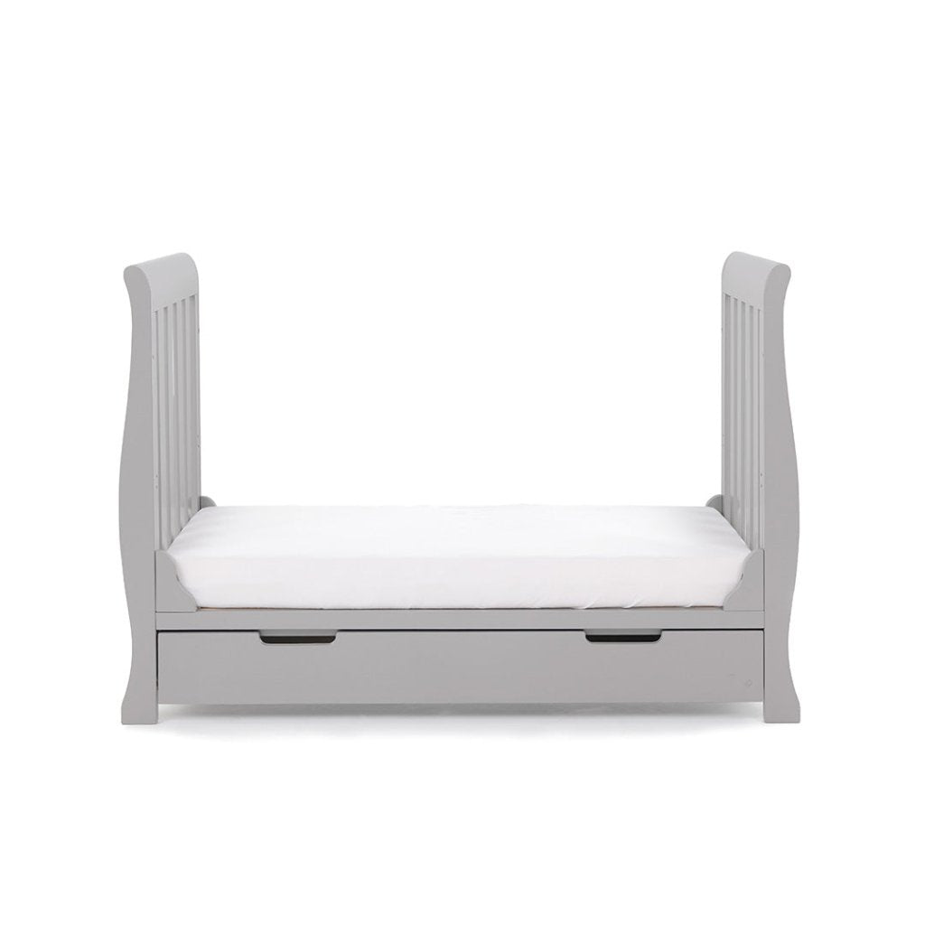 Bambinista-OBABY-Home-OBABY Stamford Mini Sleigh Cot Bed - Taupe Grey