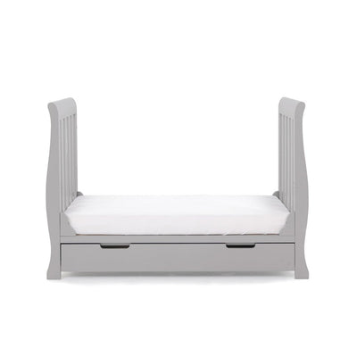 Bambinista-OBABY-Home-OBABY Stamford Mini Sleigh Cot Bed - Taupe Grey
