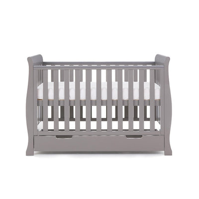 Bambinista-OBABY-Home-OBABY Stamford Mini Sleigh Cot Bed - Taupe Grey