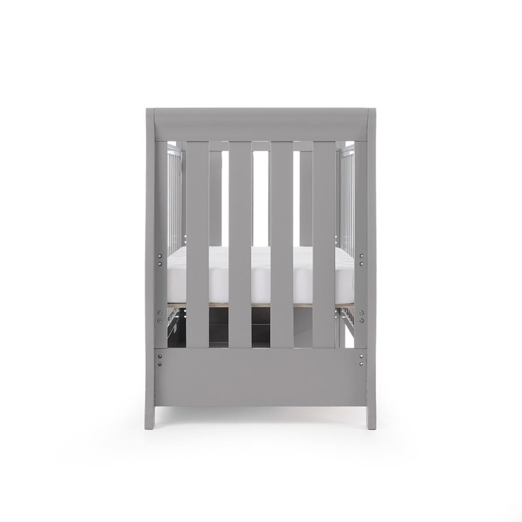 Bambinista-OBABY-Home-OBABY Stamford Mini Sleigh Cot Bed - Taupe Grey