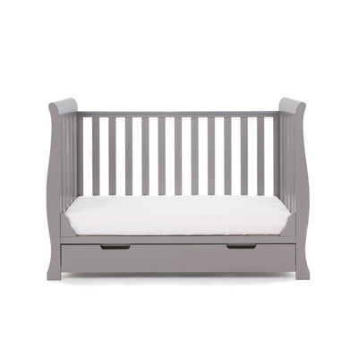 Bambinista-OBABY-Home-OBABY Stamford Mini Sleigh Cot Bed - Taupe Grey